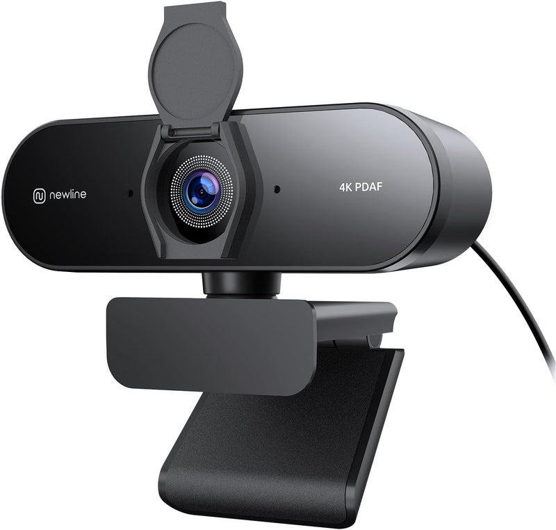 NewLine 4K Webcam for PC, PDAF/CDAF Autofocus, 1080P@60FPS, 79° FOV, Auto Light Correction, 2 Noise Reduction Mics, Privacy Cover, USB-A, Streaming Camera for Skype, Teams, Online Meeting, NewEye 62 - Image 1